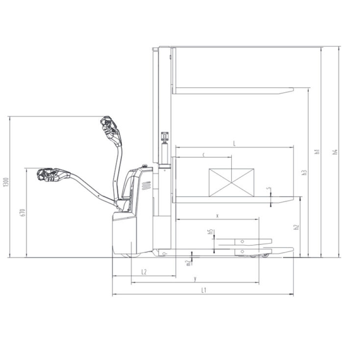 DELACCO ESV10-I/ESV12-I Električni viličar z inicialnim dvigom 1000-1200kg 1600-1950mm | Električni viličarji za palete | Visokodvižni viličarji 1