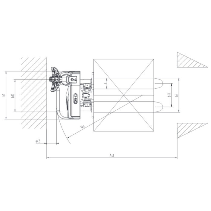 DELACCO ESV10-I/ESV12-I Električni viličar z inicialnim dvigom 1000-1200kg 1600-1950mm | Električni viličarji za palete | Visokodvižni viličarji