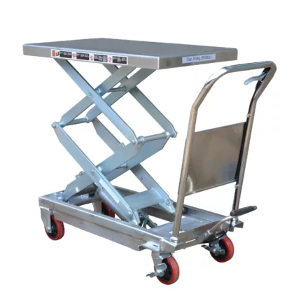 hidravlični dvižni vozički iz nerjavečega jekla 350kg z dvojnimi škarjami