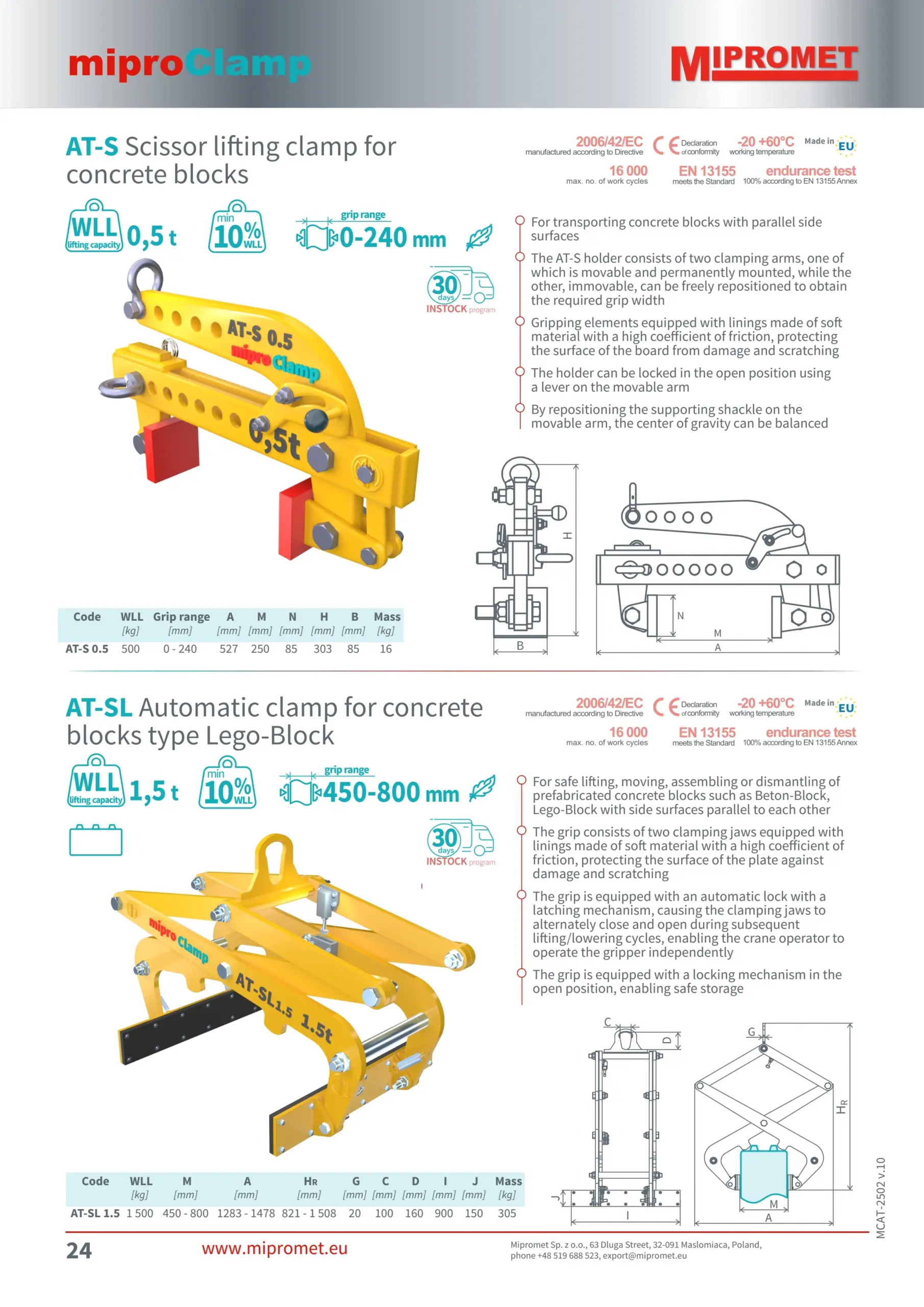 DELACCO – Avtomatsko prijemalo za Lego bloke – nosilnost 1,5 t – Mipromet 02